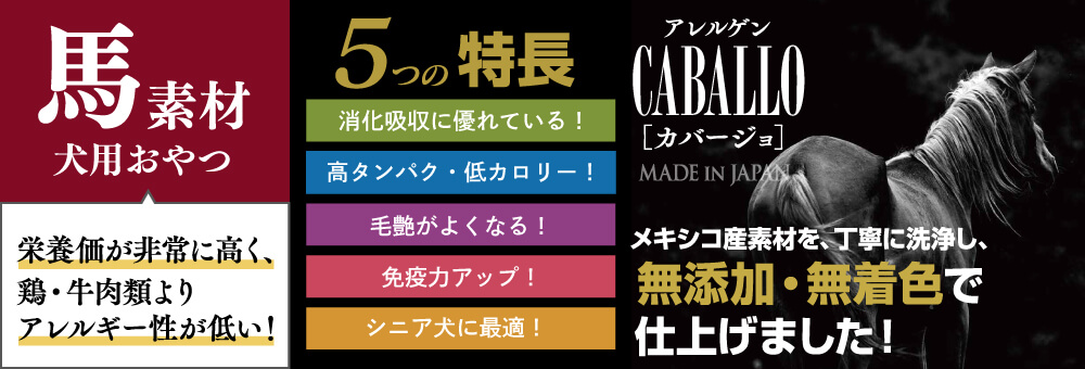 犬の馬肉おやつ CABALLO