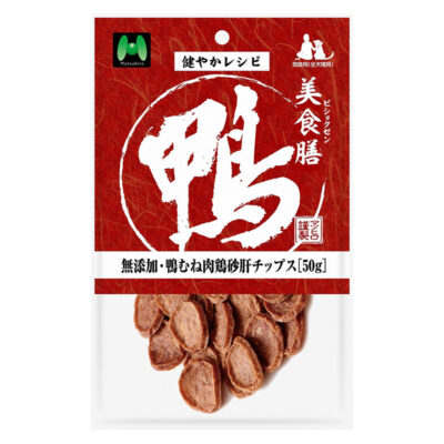 美食膳　無添加・鴨むね肉鶏砂肝チップス（50g）